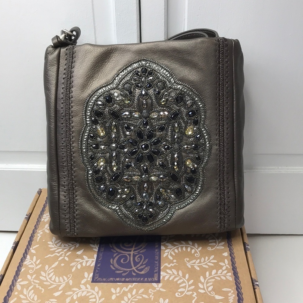 New BRIGHTON Pewter Anjulina Anju Handbag